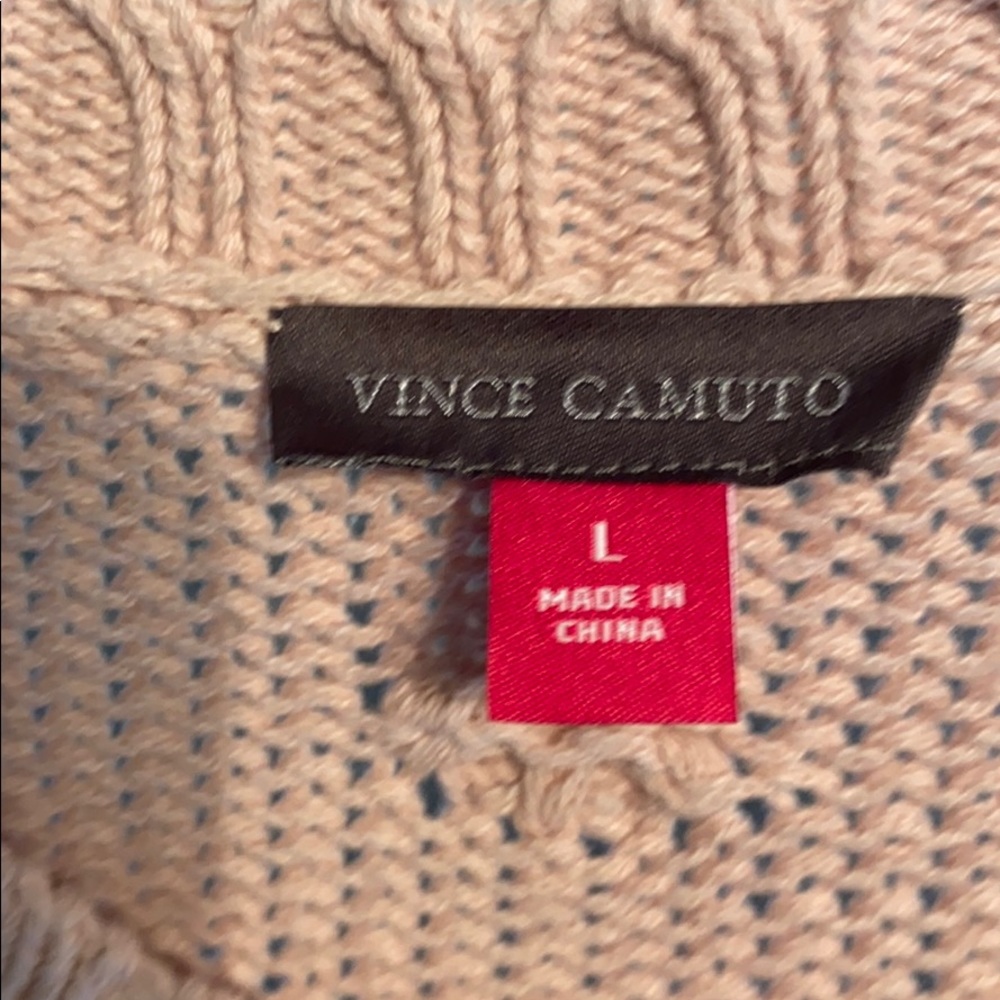 Vince Camuto Cotton Popcorn Sweater Soft Pink - Picture 5 of 8